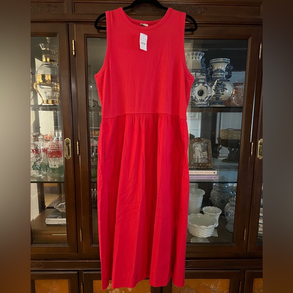 J. Crew hot pink Maxi Dress